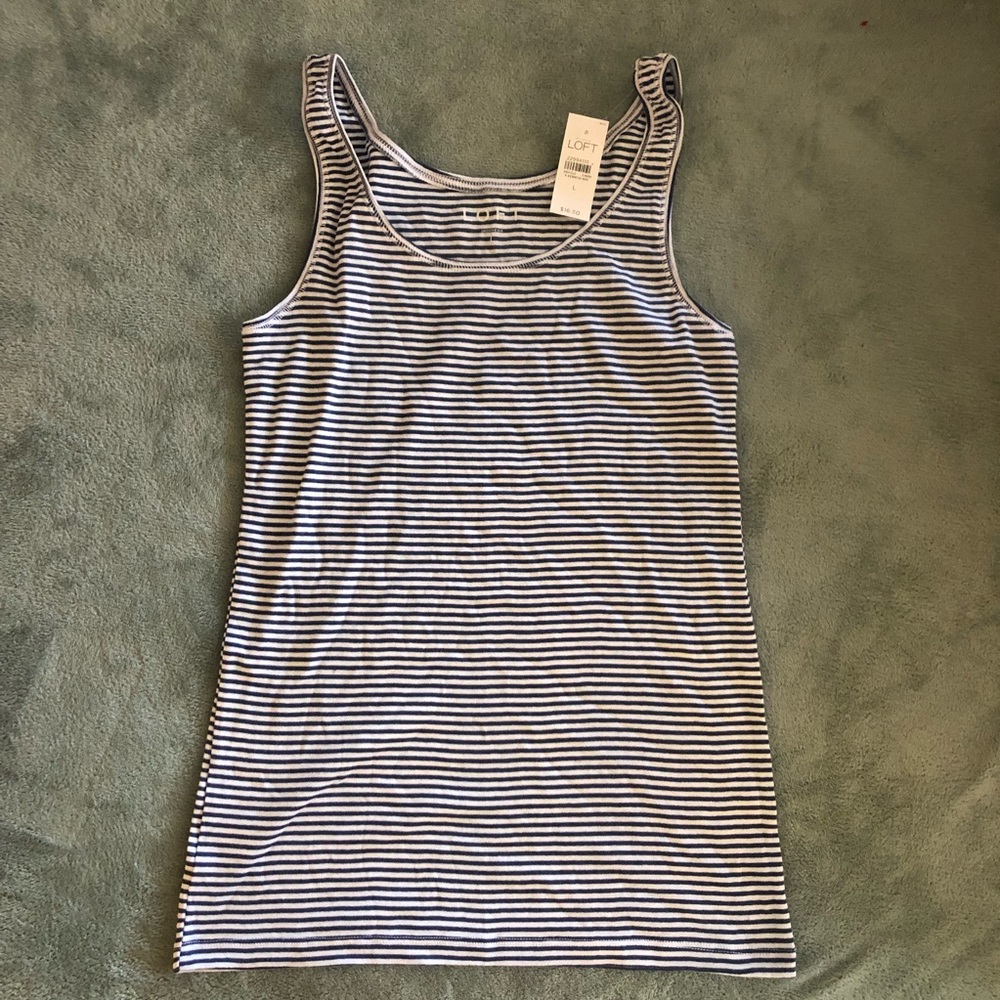 LOFT Striped Tank NWT